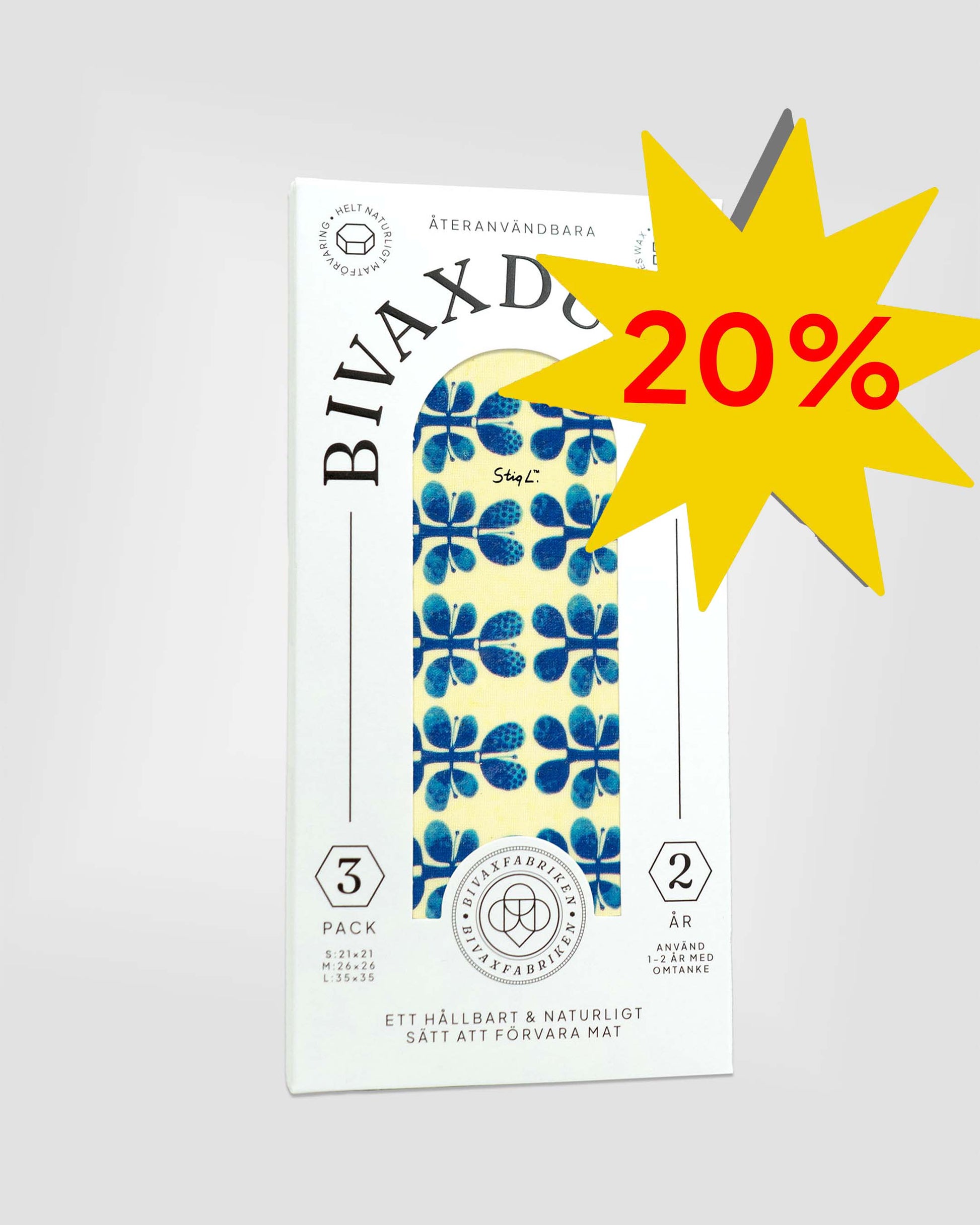 3-pack Bivaxdukar – Blues (Stig Lindberg)