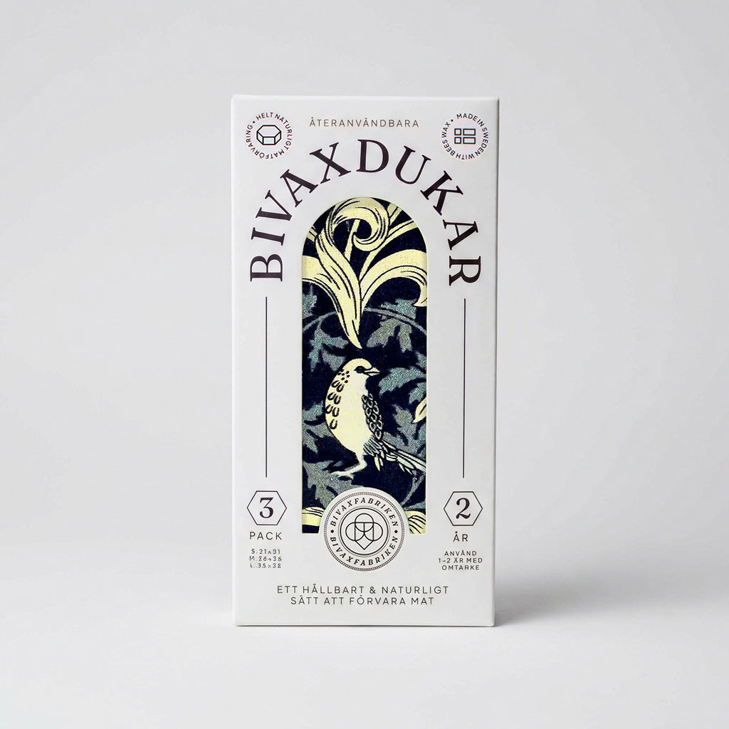 3-pack Bivaxdukar – Fågelsång