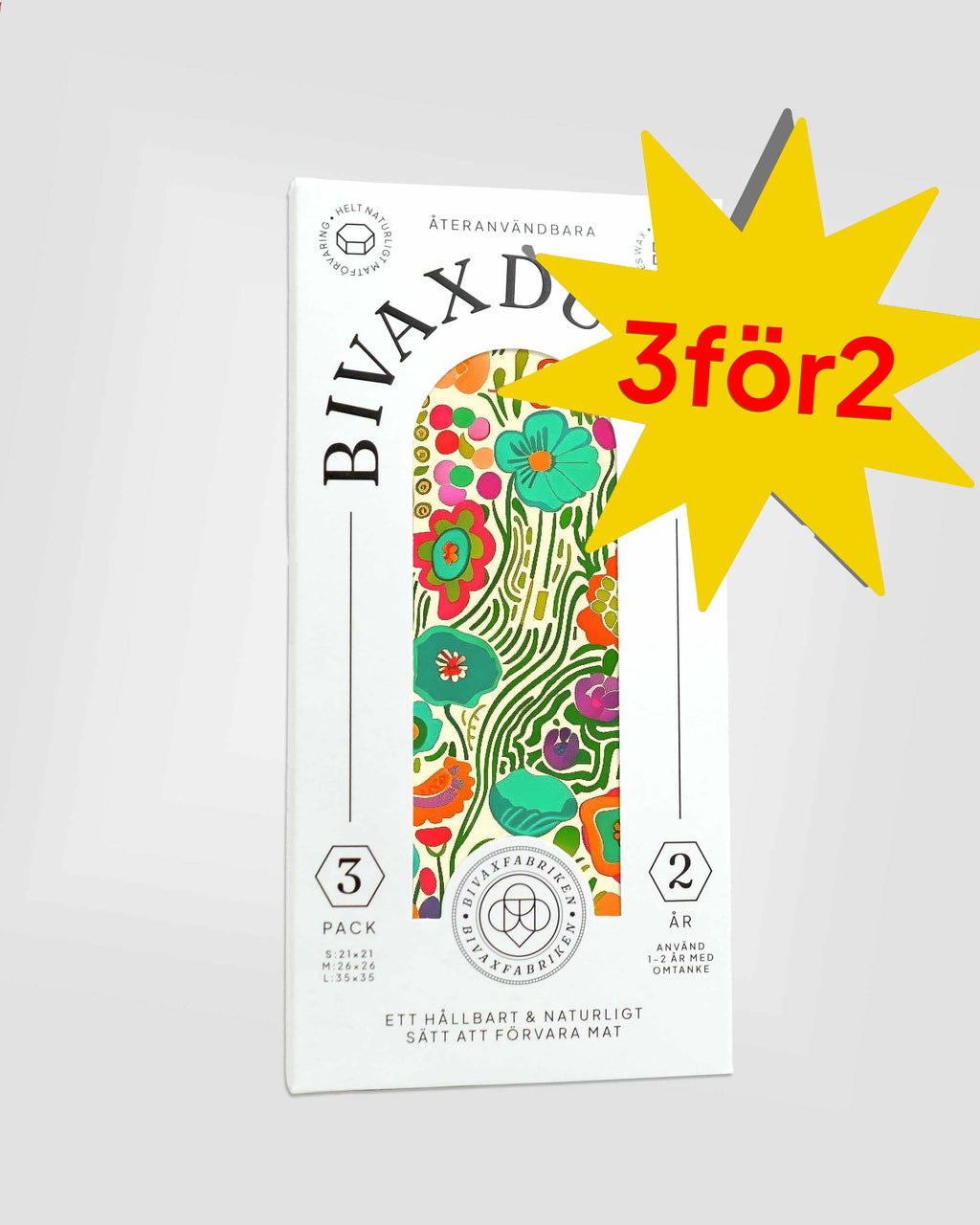 NYHET! 3-pack Bivaxdukar – Flora